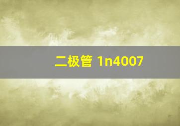 二极管 1n4007